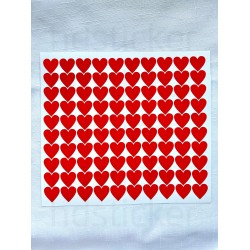 100 Adet 2 Cm Yapışkanlı Kalp Şekilli Kırmızı Sticker Etiket Hediye Paketleme Ambalaj Parti Okul P1