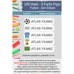 100 Adet Futbol İsme Özel Okul Etiketi Kalem Defter Özel İsim Yazılabilen Sticker P1 100 Adet Futbol İsme Özel Okul Etiketi Kalem Defter Özel İsim Yazılabilen Sticker P1