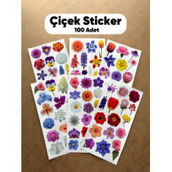 100 Adet Renkli Çiçek Sticker Seti Ajanda Planner Bullet Journal Sanat Flower Etiket Çıkartma 100 Adet Renkli Çiçek Sticker Seti Ajanda Planner Bullet Journal Sanat Flower Etiket Çıkartma