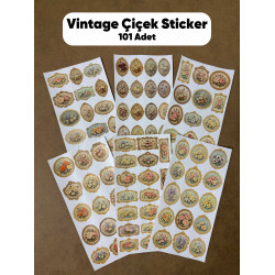 101 Adet Vintage Çiçek Temalı Sticker Seti Planner Ajanda Art Laptop Telefon Bullet Journal Etiket 101 Adet Vintage Çiçek Temalı Sticker Seti Planner Ajanda Art Laptop Telefon Bullet Journal Etiket