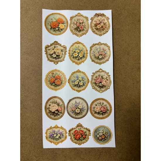 101 Adet Vintage Çiçek Temalı Sticker Seti Planner Ajanda Art Laptop Telefon Bullet Journal Etiket 101 Adet Vintage Çiçek Temalı Sticker Seti Planner Ajanda Art Laptop Telefon Bullet Journal Etiket