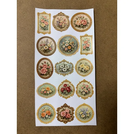 101 Adet Vintage Çiçek Temalı Sticker Seti Planner Ajanda Art Laptop Telefon Bullet Journal Etiket 101 Adet Vintage Çiçek Temalı Sticker Seti Planner Ajanda Art Laptop Telefon Bullet Journal Etiket