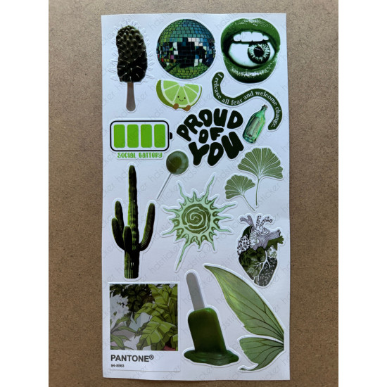 103 Adet Yeşil Temalı Sticker Seti Ajanda Planner Bullet Journal Sanat Art Green Etiket Çıkartma 103 Adet Yeşil Temalı Sticker Seti Ajanda Planner Bullet Journal Sanat Art Green Etiket Çıkartma
