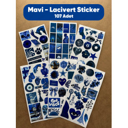 107 Adet Mavi Temalı Sticker Seti Ajanda Planner Bullet Journal Sanat Art Blue Etiket Çıkartma 107 Adet Mavi Temalı Sticker Seti Ajanda Planner Bullet Journal Sanat Art Blue Etiket Çıkartma
