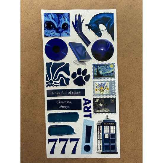 107 Adet Mavi Temalı Sticker Seti Ajanda Planner Bullet Journal Sanat Art Blue Etiket Çıkartma 107 Adet Mavi Temalı Sticker Seti Ajanda Planner Bullet Journal Sanat Art Blue Etiket Çıkartma