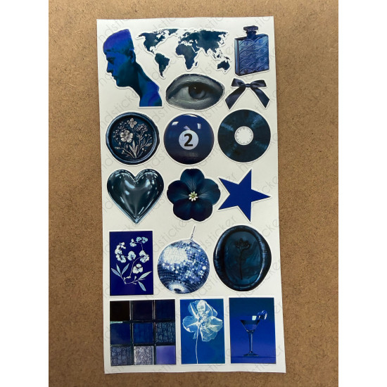 107 Adet Mavi Temalı Sticker Seti Ajanda Planner Bullet Journal Sanat Art Blue Etiket Çıkartma 107 Adet Mavi Temalı Sticker Seti Ajanda Planner Bullet Journal Sanat Art Blue Etiket Çıkartma
