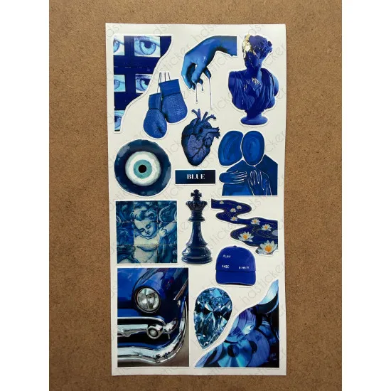 107 Adet Mavi Temalı Sticker Seti Ajanda Planner Bullet Journal Sanat Art Blue Etiket Çıkartma 107 Adet Mavi Temalı Sticker Seti Ajanda Planner Bullet Journal Sanat Art Blue Etiket Çıkartma