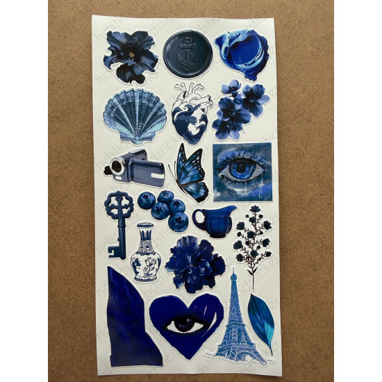107 Adet Mavi Temalı Sticker Seti Ajanda Planner Bullet Journal Sanat Art Blue Etiket Çıkartma 107 Adet Mavi Temalı Sticker Seti Ajanda Planner Bullet Journal Sanat Art Blue Etiket Çıkartma