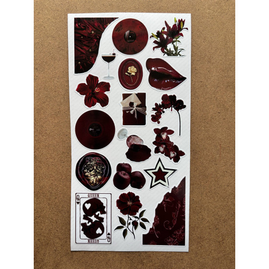 108 Adet Bordo Temalı Sticker Seti Ajanda Planner Bullet Journal Sanat Art Cherry Etiket Çıkartma 108 Adet Bordo Temalı Sticker Seti Ajanda Planner Bullet Journal Sanat Art Cherry Etiket Çıkartma