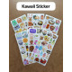 108 Adet Kawaii Sevimli Sticker Seti - Bullet Journal, Defter, Laptop Süsleme İçin Renkli Etiket Set
