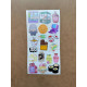 108 Adet Kawaii Sevimli Sticker Seti - Bullet Journal, Defter, Laptop Süsleme İçin Renkli Etiket Set