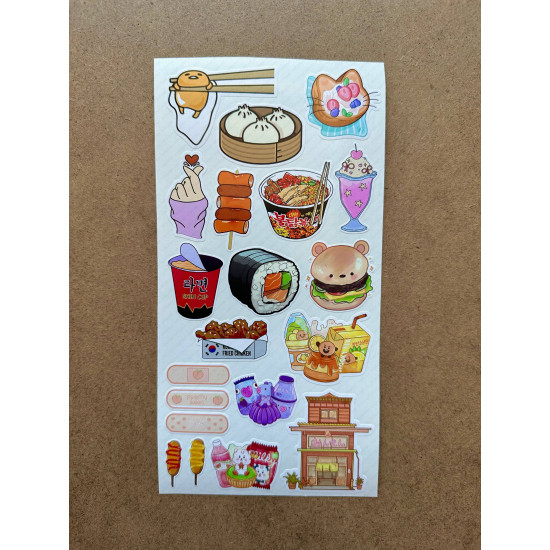 108 Adet Kawaii Sevimli Sticker Seti - Bullet Journal, Defter, Laptop Süsleme İçin Renkli Etiket Set