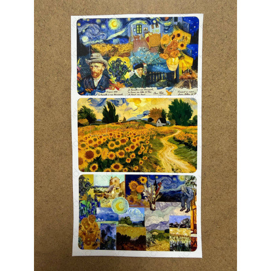 11 Adet Van Gogh Kredi Kartı Banka Akbil Ulaşım Öğrenci Kart Kaplama Etiket Sticker Çıkartma Seti