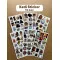 110 Adet Komik Kedi Temalı Sticker Seti Planner, Ajanda, Laptop Uyumlu Eğlenceli Kediler Mini Etiket