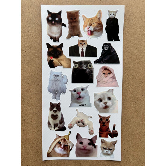 110 Adet Komik Kedi Temalı Sticker Seti Planner, Ajanda, Laptop Uyumlu Eğlenceli Kediler Mini Etiket 110 Adet Komik Kedi Temalı Sticker Seti Planner, Ajanda, Laptop Uyumlu Eğlenceli Kediler Mini Etiket