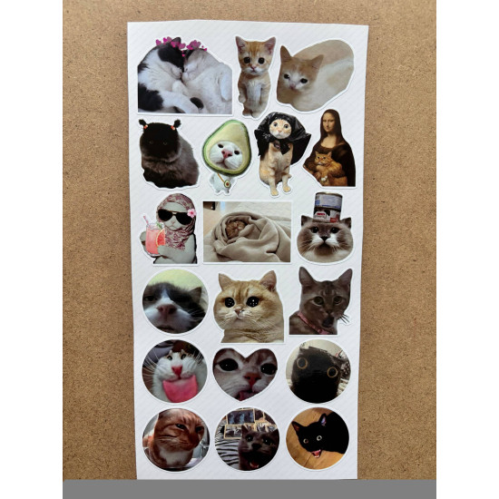 110 Adet Komik Kedi Temalı Sticker Seti Planner, Ajanda, Laptop Uyumlu Eğlenceli Kediler Mini Etiket 110 Adet Komik Kedi Temalı Sticker Seti Planner, Ajanda, Laptop Uyumlu Eğlenceli Kediler Mini Etiket