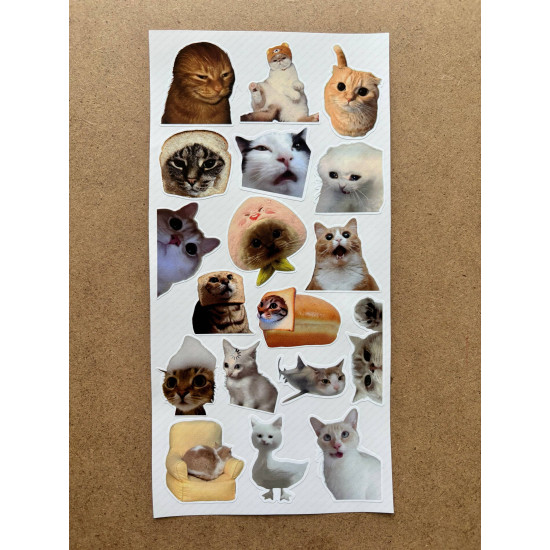 110 Adet Komik Kedi Temalı Sticker Seti Planner, Ajanda, Laptop Uyumlu Eğlenceli Kediler Mini Etiket 110 Adet Komik Kedi Temalı Sticker Seti Planner, Ajanda, Laptop Uyumlu Eğlenceli Kediler Mini Etiket