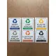 12 Adet Atık Sınıflandırma Sticker Seti - Plastik, Kağıt, Cam, Metal, Pil, Tıbbi ve Daha Fazlası 12 Adet Atık Sınıflandırma Sticker Seti - Plastik, Kağıt, Cam, Metal, Pil, Tıbbi ve Daha Fazlası