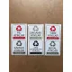 12 Adet Atık Sınıflandırma Sticker Seti - Plastik, Kağıt, Cam, Metal, Pil, Tıbbi ve Daha Fazlası 12 Adet Atık Sınıflandırma Sticker Seti - Plastik, Kağıt, Cam, Metal, Pil, Tıbbi ve Daha Fazlası