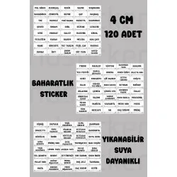 120 Adet Baharat Bakliyat Kuruyemiş Kavanoz Saklama Kabı Banyo Etiketi Sticker Düzenleyici Erzak P1 120 Adet Baharat Bakliyat Kuruyemiş Kavanoz Saklama Kabı Banyo Etiketi Sticker Düzenleyici Erzak P1