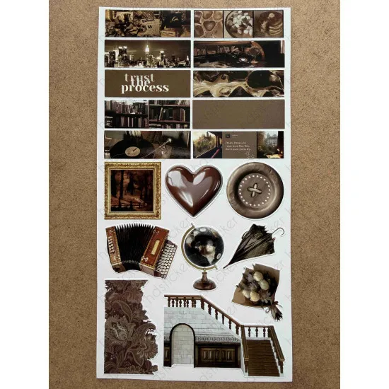 121 Adet Kahverengi Temalı Sticker Seti Ajanda Planner Vintage Retro Bullet Journal Sanat Art Brown Etiket Çıkartma 121 Adet Kahverengi Temalı Sticker Seti Ajanda Planner Vintage Retro Bullet Journal Sanat Art Brown Etiket Çıkartma