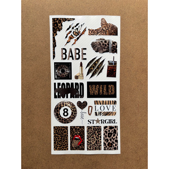 124 Adet Leopar Temalı Sticker Seti Ajanda Planner Bullet Journal Laptop Telefon Etiket Çıkartma 124 Adet Leopar Temalı Sticker Seti Ajanda Planner Bullet Journal Laptop Telefon Etiket Çıkartma
