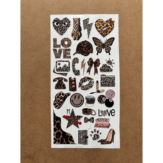 124 Adet Leopar Temalı Sticker Seti Ajanda Planner Bullet Journal Laptop Telefon Etiket Çıkartma 124 Adet Leopar Temalı Sticker Seti Ajanda Planner Bullet Journal Laptop Telefon Etiket Çıkartma