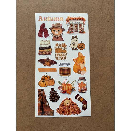 124 Adet Sonbahar Temalı Estetik Sticker Seti - Kahve, Yaprak, Balkabağı Bullet Journal Washi Etiket 124 Adet Sonbahar Temalı Estetik Sticker Seti - Kahve, Yaprak, Balkabağı Bullet Journal Washi Etiket