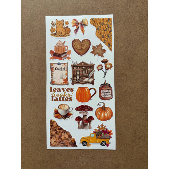 124 Adet Sonbahar Temalı Estetik Sticker Seti - Kahve, Yaprak, Balkabağı Bullet Journal Washi Etiket 124 Adet Sonbahar Temalı Estetik Sticker Seti - Kahve, Yaprak, Balkabağı Bullet Journal Washi Etiket