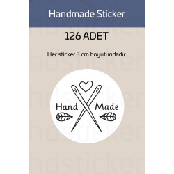 126 Adet Handmade El Yapımı Süsleme Paketleme Ambalaj Temalı Sticker Seti Etiket 3 CM P1 126 Adet Handmade El Yapımı Süsleme Paketleme Ambalaj Temalı Sticker Seti Etiket 3 CM P1