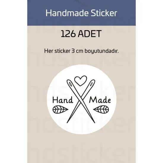126 Adet Handmade El Yapımı Süsleme Paketleme Ambalaj Temalı Sticker Seti Etiket 3 CM P1 126 Adet Handmade El Yapımı Süsleme Paketleme Ambalaj Temalı Sticker Seti Etiket 3 CM P1