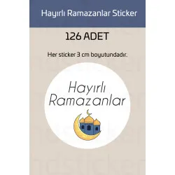 126 Adet Hayırlı Ramazanlar Ramazan Süsleme Paketleme Ambalaj Temalı Sticker Seti Etiket 3 CM P4 126 Adet Hayırlı Ramazanlar Ramazan Süsleme Paketleme Ambalaj Temalı Sticker Seti Etiket 3 CM P4