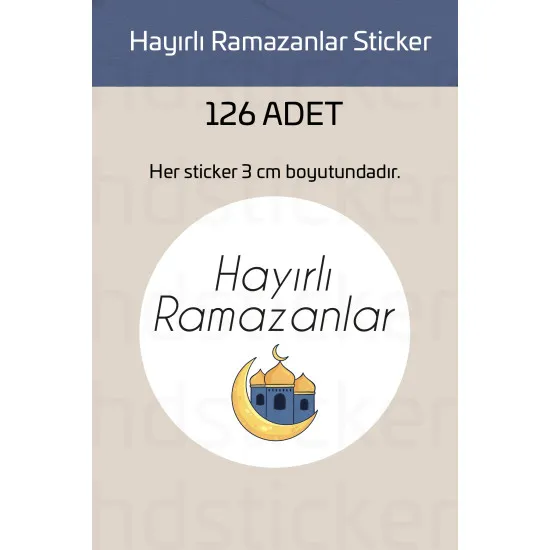 126 Adet Hayırlı Ramazanlar Ramazan Süsleme Paketleme Ambalaj Temalı Sticker Seti Etiket 3 CM P4 126 Adet Hayırlı Ramazanlar Ramazan Süsleme Paketleme Ambalaj Temalı Sticker Seti Etiket 3 CM P4
