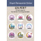 126 Adet Hayırlı Ramazanlar Ramazan Süsleme Paketleme Ambalaj Temalı Sticker Seti Etiket 3 CM P5