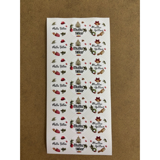126 Adet Mutlu Yıllar Yeni Yıl Yılbaşı Sticker Etiket Seti Hediye Paketleme Ambalaj Süsleme P9 126 Adet Mutlu Yıllar Yeni Yıl Yılbaşı Sticker Etiket Seti Hediye Paketleme Ambalaj Süsleme P9