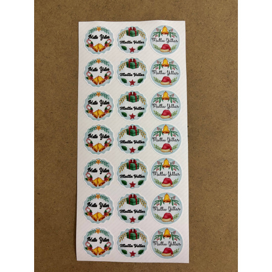 126 Adet Mutlu Yıllar Yeni Yıl Yılbaşı Sticker Etiket Seti Hediye Paketleme Ambalaj Süsleme P9 126 Adet Mutlu Yıllar Yeni Yıl Yılbaşı Sticker Etiket Seti Hediye Paketleme Ambalaj Süsleme P9