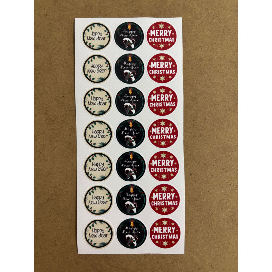 126 Adet Mutlu Yıllar Yılbaşı Temalı Yeni Yıl Sticker Etiket Hediye Paketleme Ambalaj Süsleme P2 126 Adet Mutlu Yıllar Yılbaşı Temalı Yeni Yıl Sticker Etiket Hediye Paketleme Ambalaj Süsleme P2