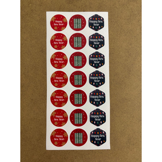 126 Adet Mutlu Yıllar Yılbaşı Temalı Yeni Yıl Sticker Etiket Hediye Paketleme Ambalaj Süsleme P2 126 Adet Mutlu Yıllar Yılbaşı Temalı Yeni Yıl Sticker Etiket Hediye Paketleme Ambalaj Süsleme P2