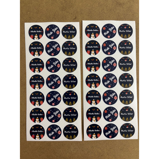 126 Adet Mutlu Yıllar Yılbaşı Yeni Yıl Sticker Etiket Hediye Paketleme Ambalaj Süsleme Seti P6 126 Adet Mutlu Yıllar Yılbaşı Yeni Yıl Sticker Etiket Hediye Paketleme Ambalaj Süsleme Seti P6