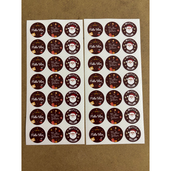 126 Adet Mutlu Yıllar Yılbaşı Yeni Yıl Sticker Etiket Hediye Paketleme Ambalaj Süsleme Seti P6 126 Adet Mutlu Yıllar Yılbaşı Yeni Yıl Sticker Etiket Hediye Paketleme Ambalaj Süsleme Seti P6
