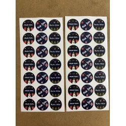 126 Adet Mutlu Yıllar Yılbaşı Yeni Yıl Sticker Etiket Hediye Paketleme Ambalaj Süsleme Seti P6