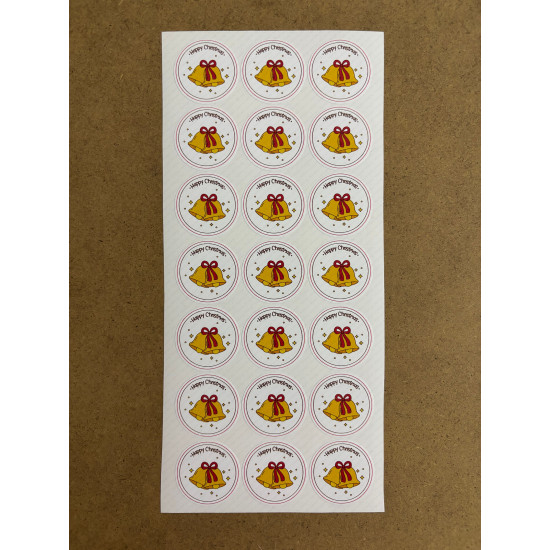 126 Adet Yılbaşı Yeni Yıl Hediye Paketleme Sticker Etiket Seti Mutlu Yıllar Ambalaj Süsleme P3