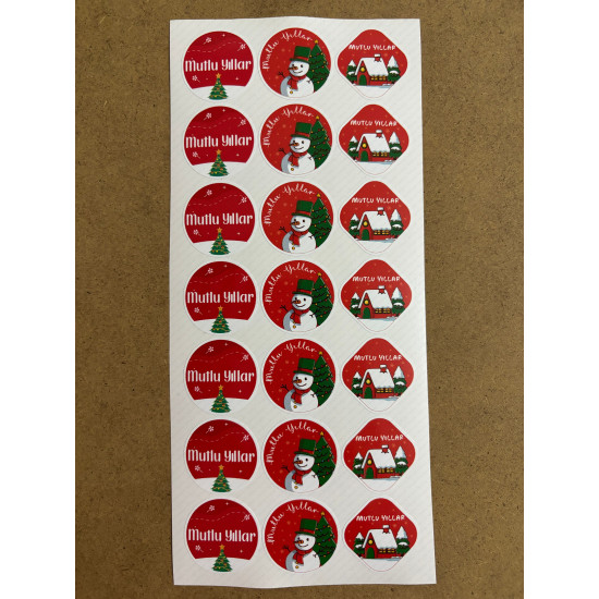 126 Adet Yılbaşı Yeni Yıl Mutlu Yıllar Sticker Etiket Hediye Paketleme Ambalaj Süsleme Dekor P10 126 Adet Yılbaşı Yeni Yıl Mutlu Yıllar Sticker Etiket Hediye Paketleme Ambalaj Süsleme Dekor P10