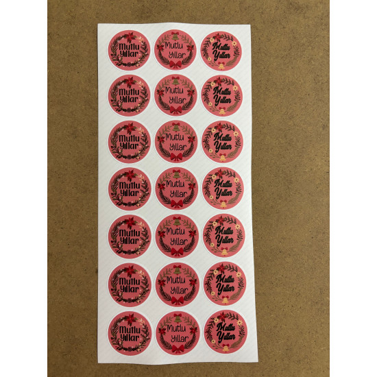126 Adet Yılbaşı Yeni Yıl Mutlu Yıllar Sticker Etiket Hediye Paketleme Ambalaj Süsleme Dekor P10 126 Adet Yılbaşı Yeni Yıl Mutlu Yıllar Sticker Etiket Hediye Paketleme Ambalaj Süsleme Dekor P10