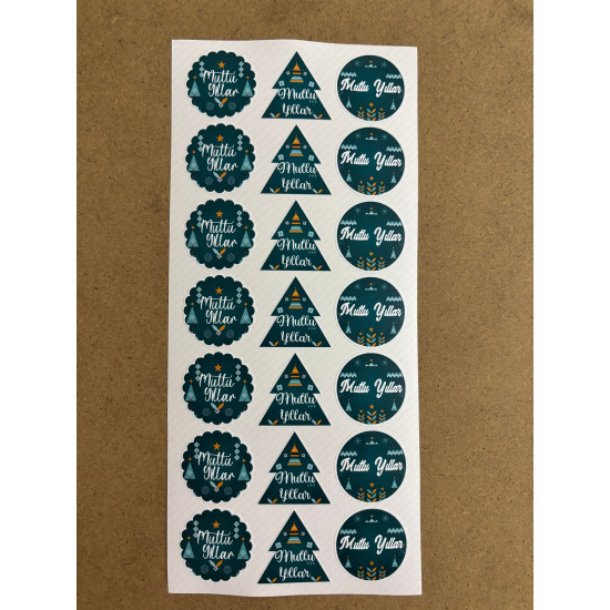 126 Adet Yılbaşı Yeni Yıl Mutlu Yıllar Sticker Etiket Hediye Paketleme Ambalaj Süsleme Dekor P10 126 Adet Yılbaşı Yeni Yıl Mutlu Yıllar Sticker Etiket Hediye Paketleme Ambalaj Süsleme Dekor P10