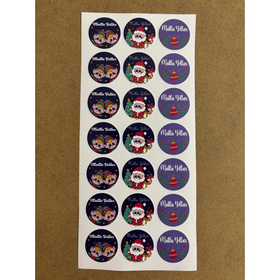 126 Adet Yılbaşı Yeni Yıl Mutlu Yıllar Sticker Etiket Hediye Paketleme Ambalaj Süsleme Dekor P10 126 Adet Yılbaşı Yeni Yıl Mutlu Yıllar Sticker Etiket Hediye Paketleme Ambalaj Süsleme Dekor P10