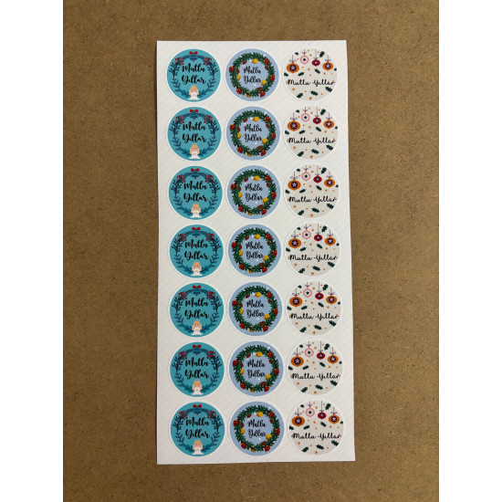 126 Adet Yılbaşı Yeni Yıl Mutlu Yıllar Sticker Etiket Seti Hediye Paketleme Ambalaj Süsleme P1 126 Adet Yılbaşı Yeni Yıl Mutlu Yıllar Sticker Etiket Seti Hediye Paketleme Ambalaj Süsleme P1
