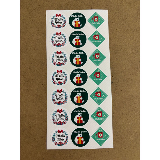 126 Adet Yılbaşı Yeni Yıl Mutlu Yıllar Sticker Etiket Seti Hediye Paketleme Ambalaj Süsleme P1 126 Adet Yılbaşı Yeni Yıl Mutlu Yıllar Sticker Etiket Seti Hediye Paketleme Ambalaj Süsleme P1