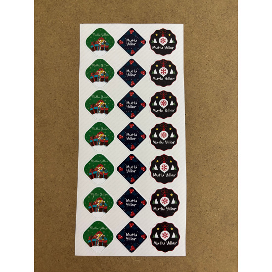 126 Adet Yılbaşı Yeni Yıl Mutlu Yıllar Sticker Etiket Seti Hediye Paketleme Ambalaj Süsleme P1 126 Adet Yılbaşı Yeni Yıl Mutlu Yıllar Sticker Etiket Seti Hediye Paketleme Ambalaj Süsleme P1
