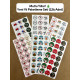 126 Adet Yılbaşı Yeni Yıl Mutlu Yıllar Temalı Sticker Etiket Hediye Paketleme Ambalaj Süsleme P7